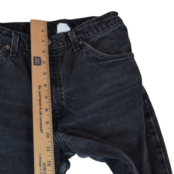 Levi’s 550 Orange Tab Vintage Jeans W28 L26 Black High Rise Taper 90s Nice Fade - Picture 10 of 12